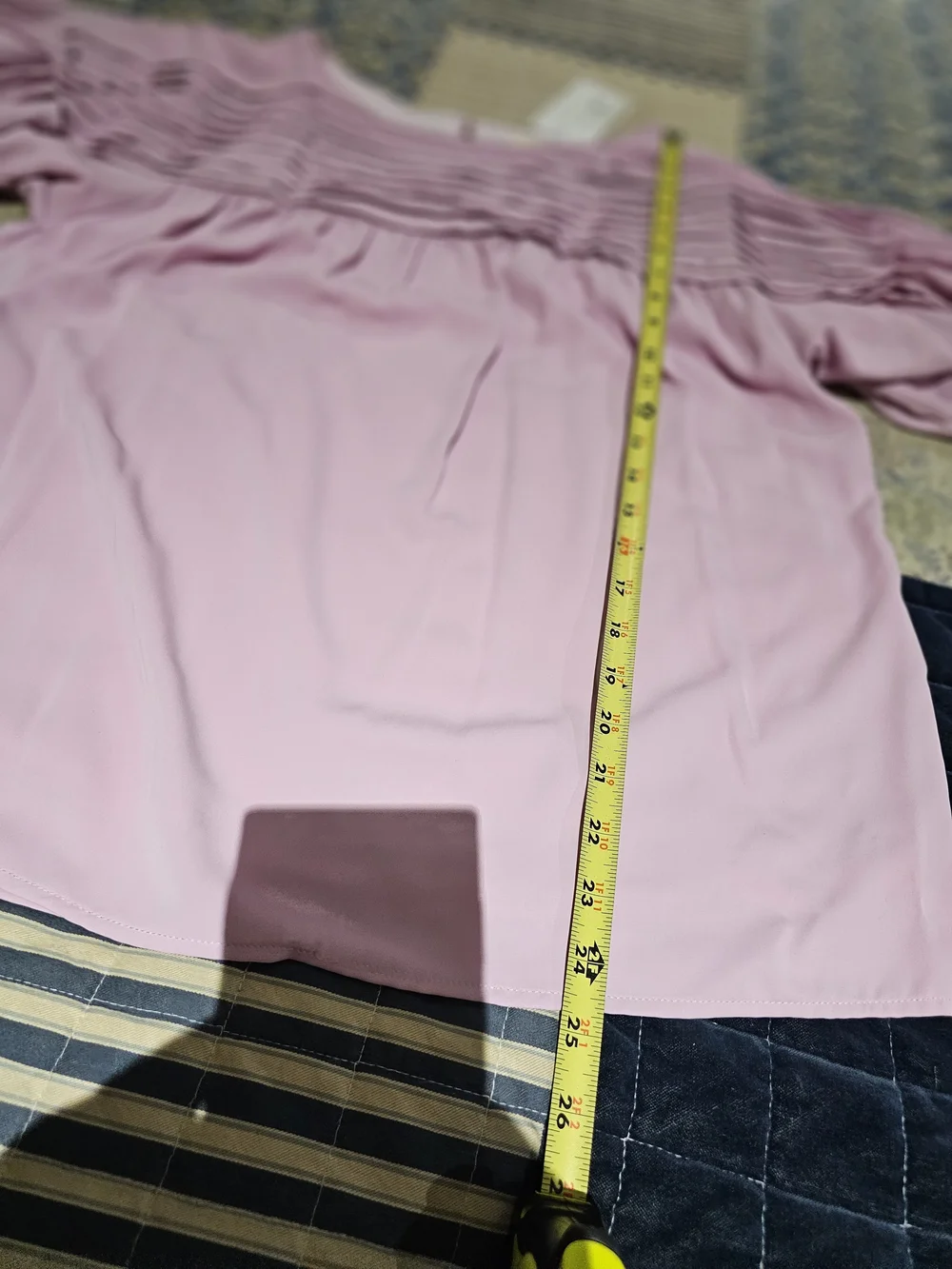 entro Pink Pleated Yoke Short Sleeve Blouse - Picture 9 of 9